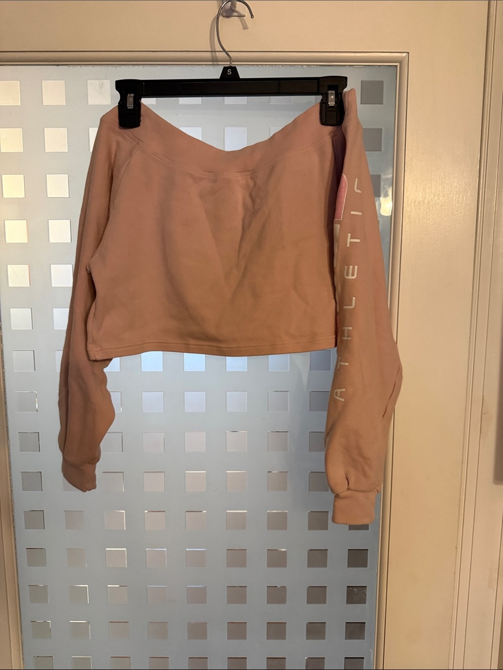 Athleta Cropped Long-Sleeve Sweatshirt in Dusty Mauve